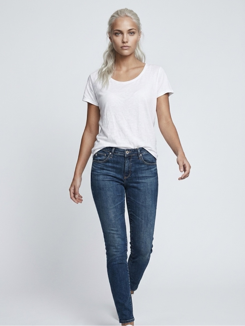 AG Adriano Goldschmied Prima Mid-Rise Cigarette Leg Jeans